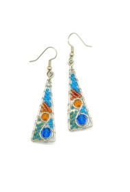 Triangle Crystal Bead Earrings